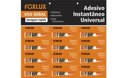Lançamento Foxlux: Adesivo Instantâneo em cartela