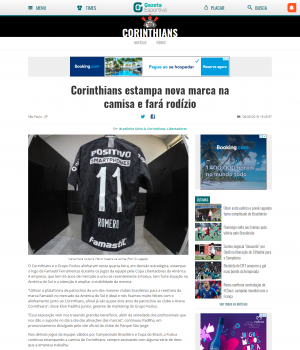 Corinthians estampa nova marca na camisa: Famastil