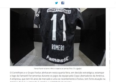 Corinthians estampa nova marca na camisa: Famastil